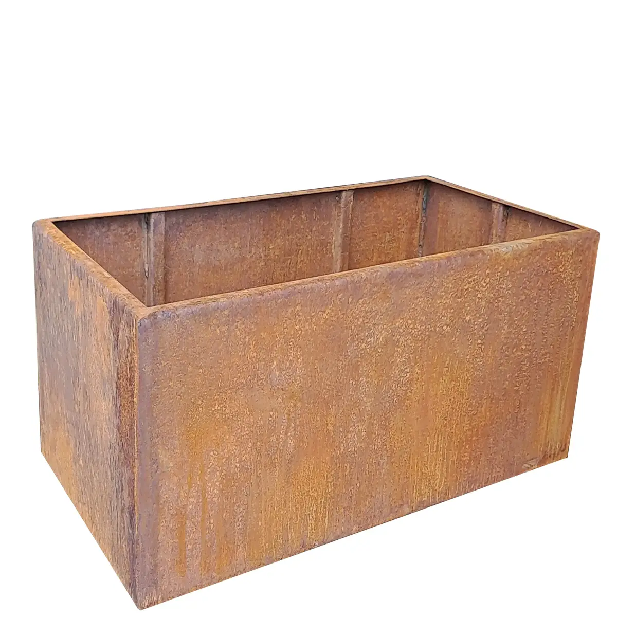 Produktbild Edelrost Hochbeete aus Cortenstahl in modularer Bauweise, weisser Hintergrund