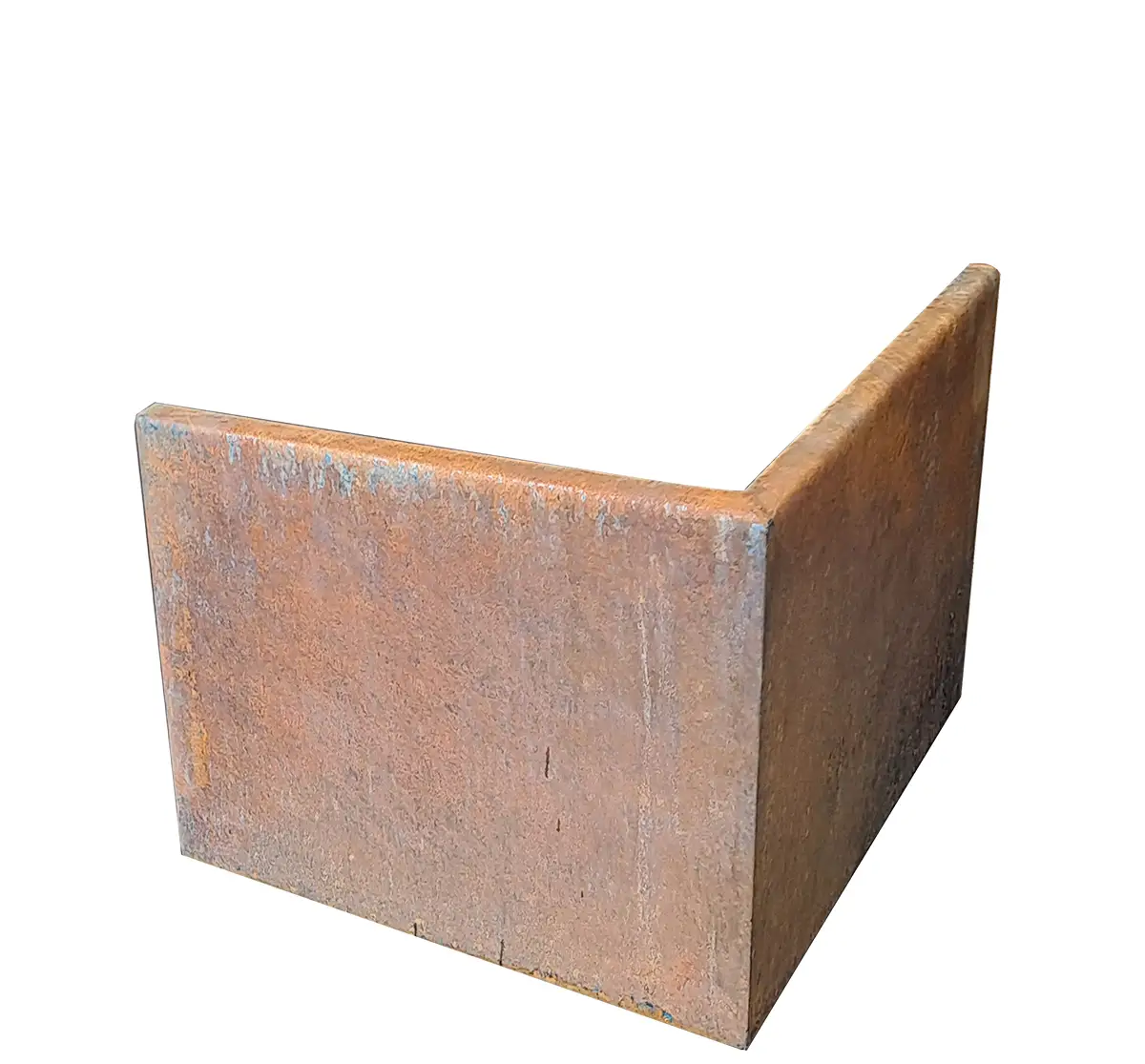 Produktbild Stützmauer aus Cortenstahl in modularer Bauweise, weisser Hintergrund