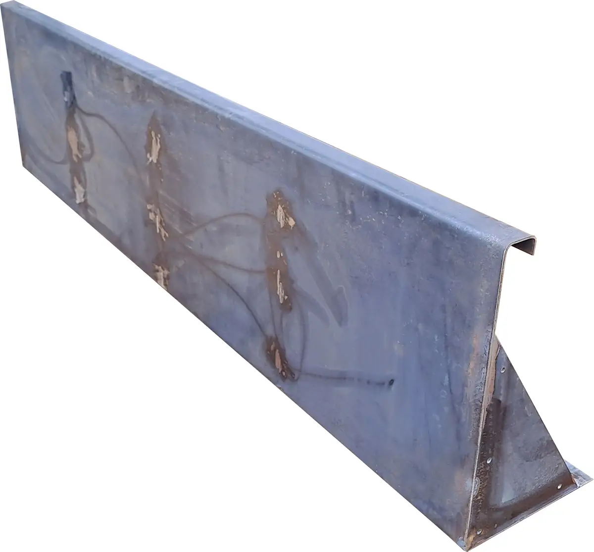 Produktbild Stützmauer aus Cortenstahl in modularer Bauweise, weisser Hintergrund