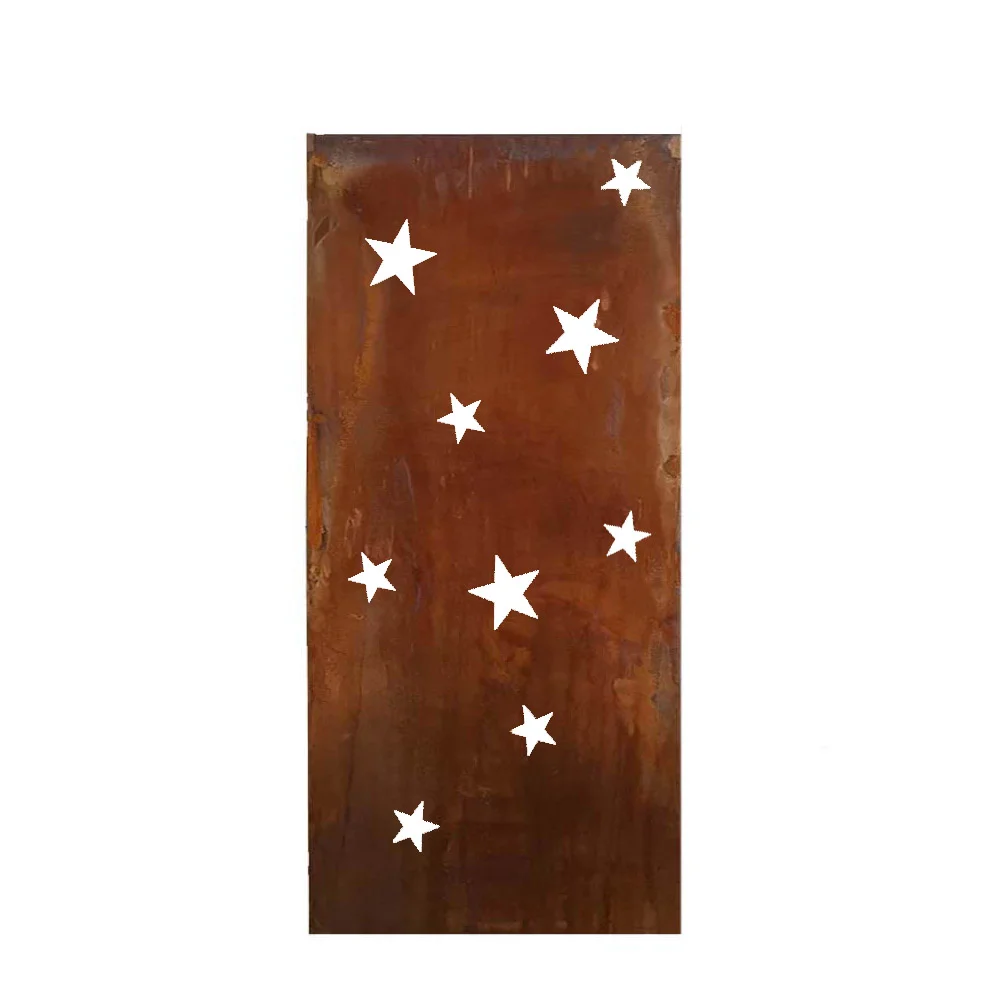  edelrost Sichtschutzwand Sterne - 180x90 cm